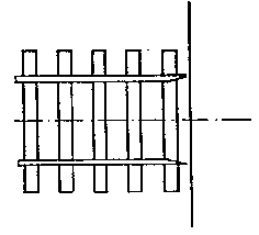 Schizzo di un binario a fine modulo